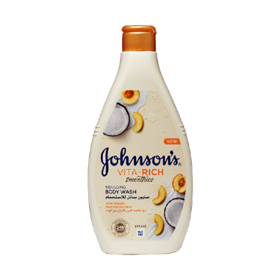 جونسون صابون سائل للاستحمام فيتا ريتش  خلاصة اللبن و جوز الهند  - 400مل