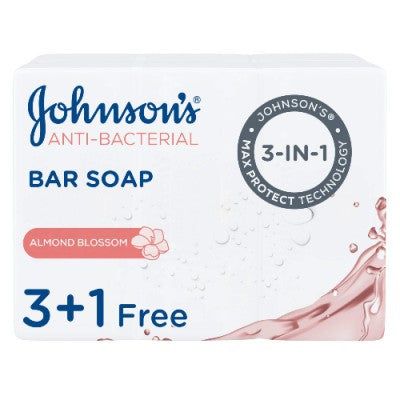 جونسون - صابون مضاد للبكتريا بزهر اللوز 3+1