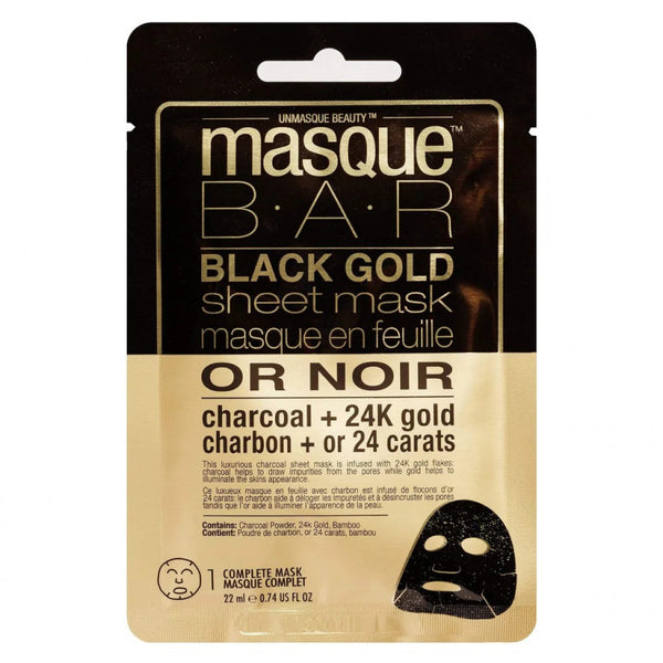 ماسك بار - قناع الوجه بالذهب مع الفحم