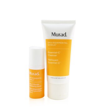 مراد مجموعة Murad Skin Clinic Glow Anywhere With Murad: غسول Environmental Shield Essential-C (60مل) + سيرم كليكوليك مفتح Environmental Shield Vita-C (10مل)
