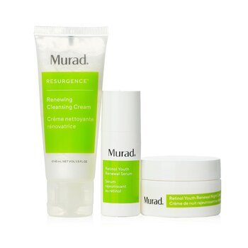 مراد Revive Anywhere with Murad Set: Renewing Cleansing Cream 45ml+ Renewal Serum 10ml+ Renewal Night Cream 15m
